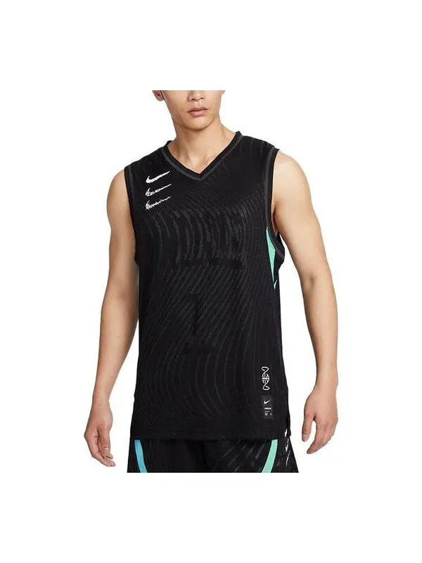 Футболка Nike DRI-FIT ADV Basketball Jersey 'Black' — изображение 1 из 4, черный/мульти