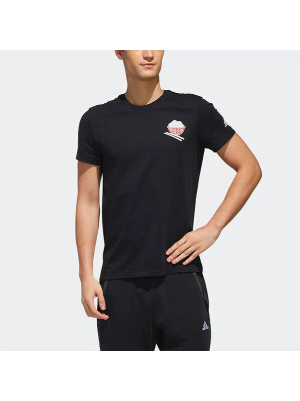 Футболка adidas GFX T BALL Sports Soccer/Football Training Short Sleeve Black — изображение 4 из 4, черный