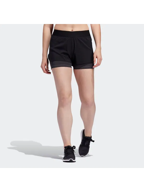 Шорты alphaskin два в одном шорты азиатские размеры Adidas — изображение 3 из 4, черный