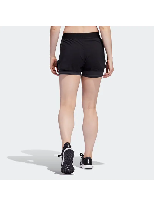 Шорты alphaskin два в одном шорты азиатские размеры Adidas — изображение 4 из 4, черный