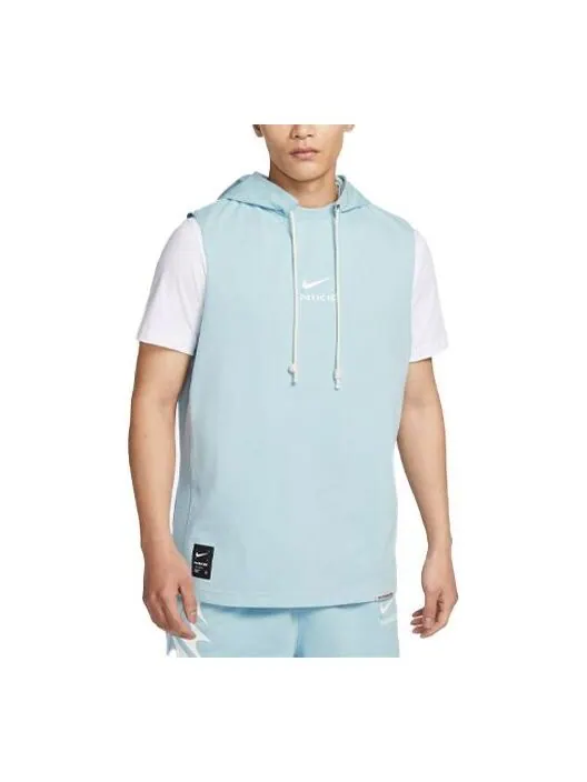 Жилеты Dri Fit, впитывающий пот, безрукавный жилет с капюшоном Nike — изображение 1 из 4, синий