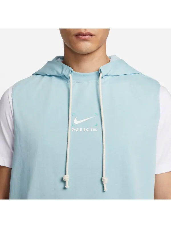 Жилеты Dri Fit, впитывающий пот, безрукавный жилет с капюшоном Nike — изображение 2 из 4, синий