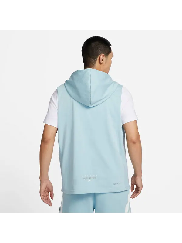 Жилеты Dri Fit, впитывающий пот, безрукавный жилет с капюшоном Nike — изображение 4 из 4, синий