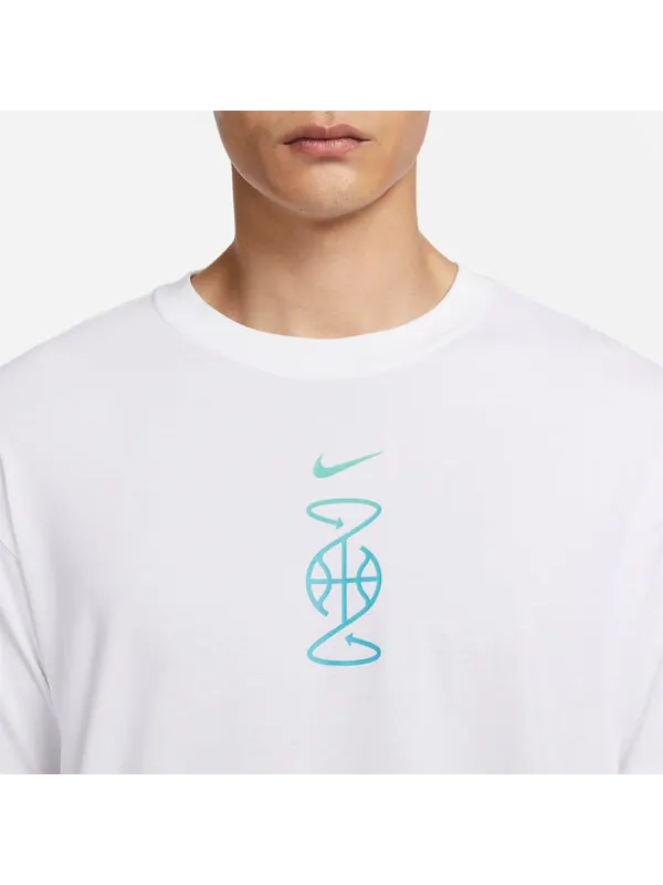 Футболка Nike Sportwear Basketball T-shirt 'White' — изображение 2 из 4, белый/мульти