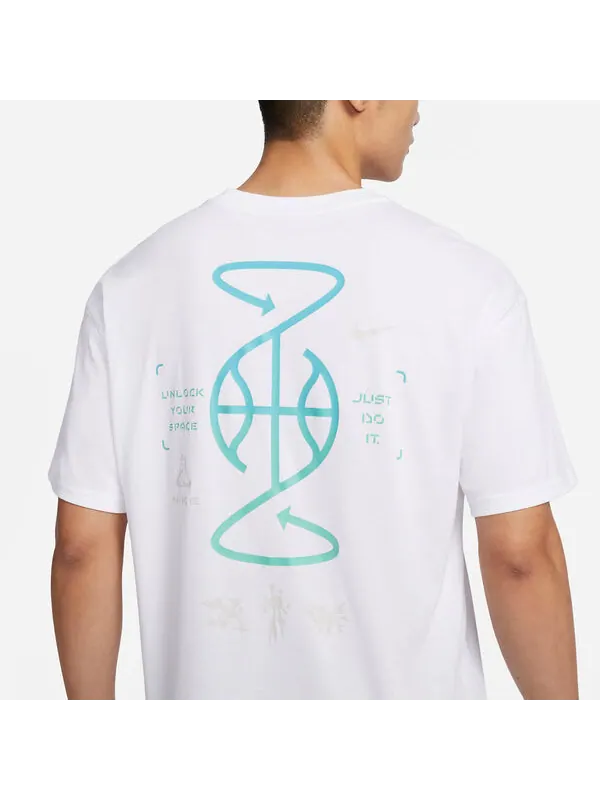 Футболка Nike Sportwear Basketball T-shirt 'White' — изображение 3 из 4, белый/мульти