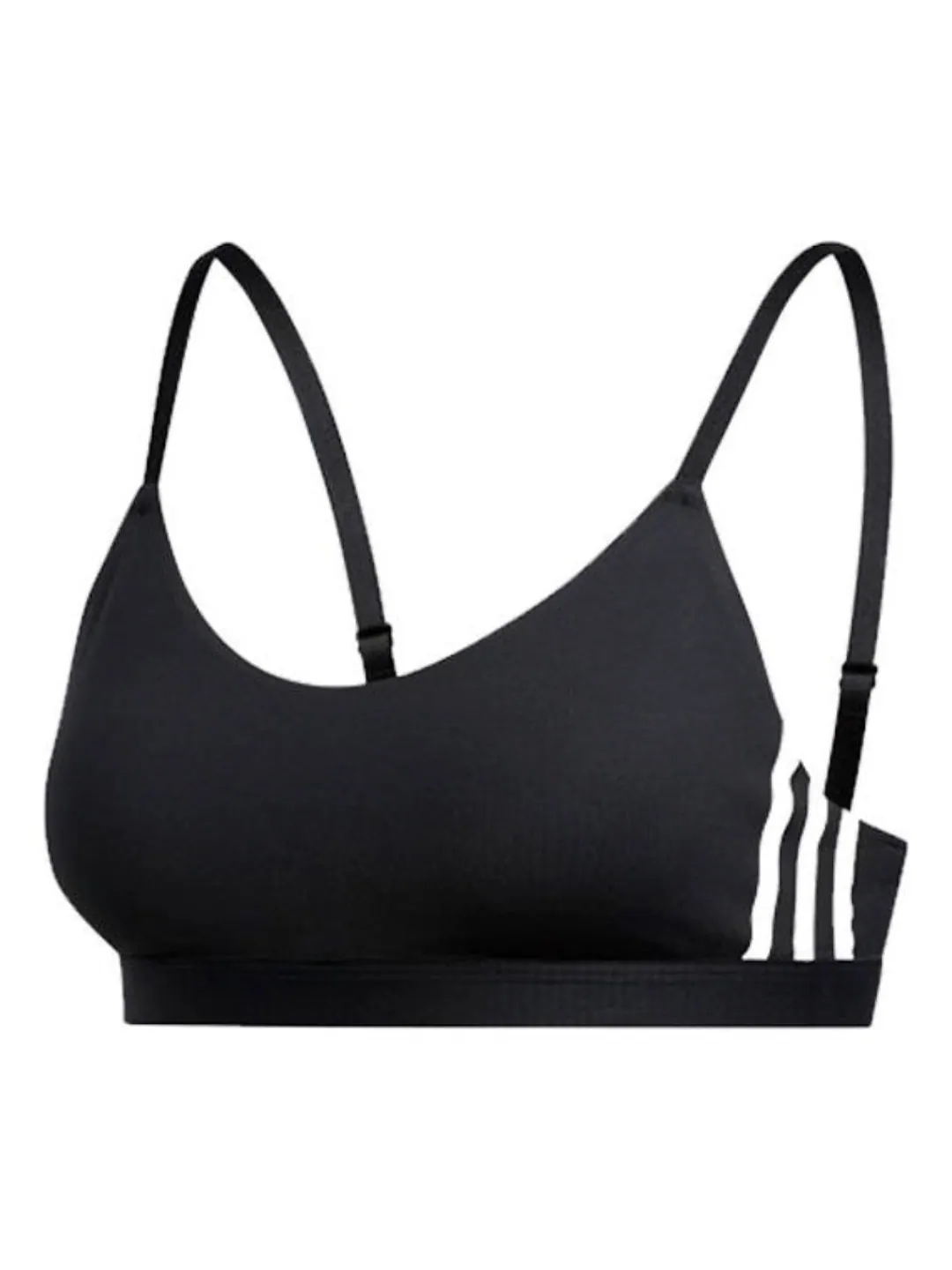 Бюстгальтер (WMNS) adidas All Me 3-Stripes Training Bra Asia Sizing 'Black' — изображение 1 из 3, черный