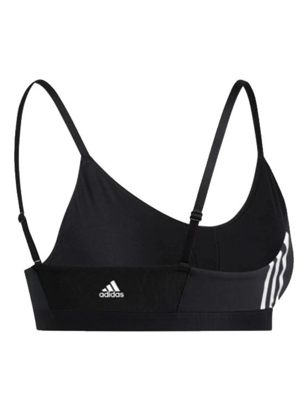 Бюстгальтер (WMNS) adidas All Me 3-Stripes Training Bra Asia Sizing 'Black' — изображение 2 из 3, черный