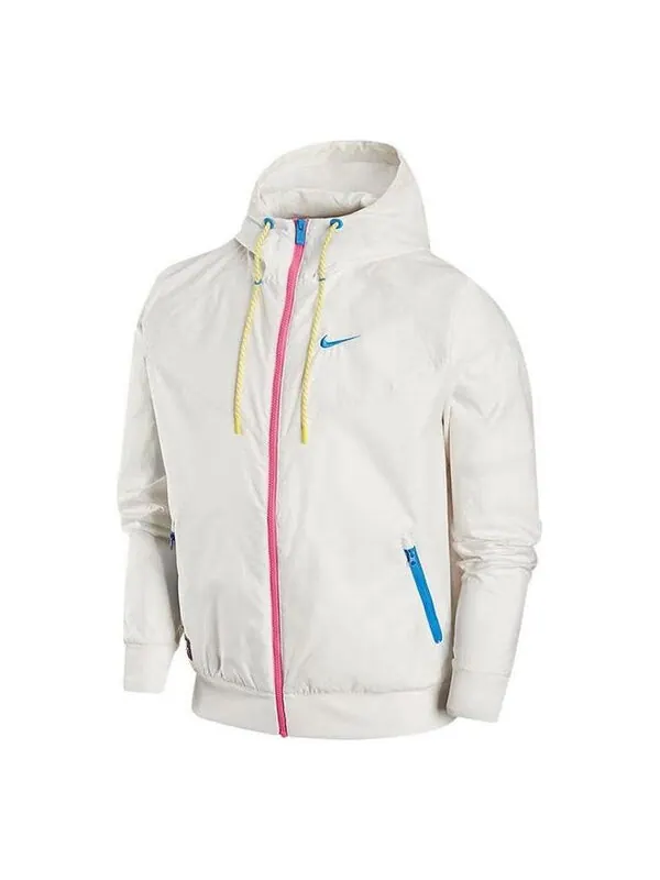 Куртка Nike Woven Sports Hooded Windbreaker Jacket 'White' — изображение 1 из 4