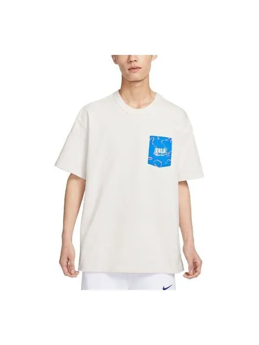 Футболка Nike Just Do It Chest Pocket T-Shirt 'White' — изображение 1 из 4, синий/белый/мульти
