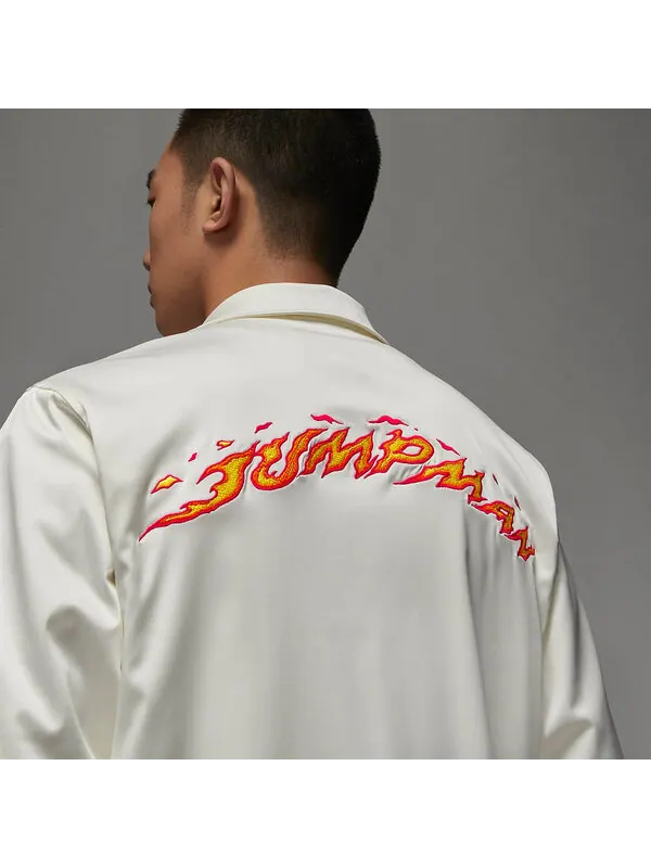 Куртка Air Jordan Coach Jacket 'White' — изображение 3 из 4, белый