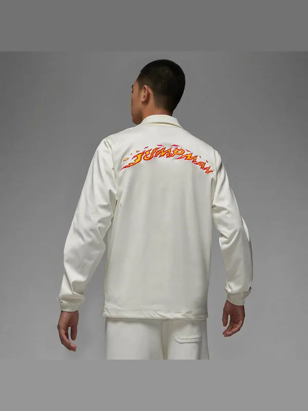 Куртка Air Jordan Coach Jacket 'White' — изображение 4 из 4, белый