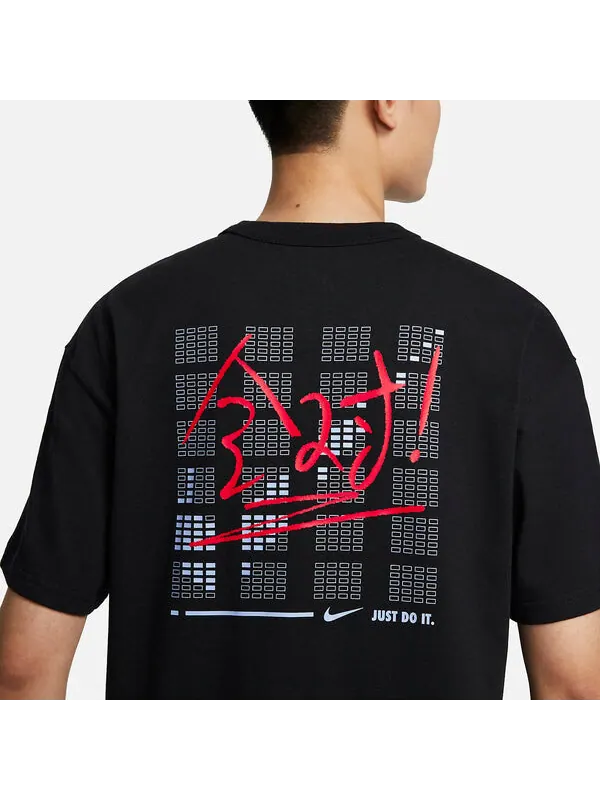 Футболка Nike Sportswear Perfect T-Shirt 'Black' — изображение 3 из 4, черный/мульти