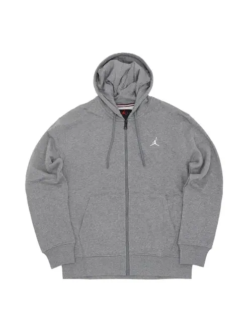 Толстовка Air Jordan Essential Fleece Full Zip Hoodie 'Grey' — изображение 1 из 4, серый