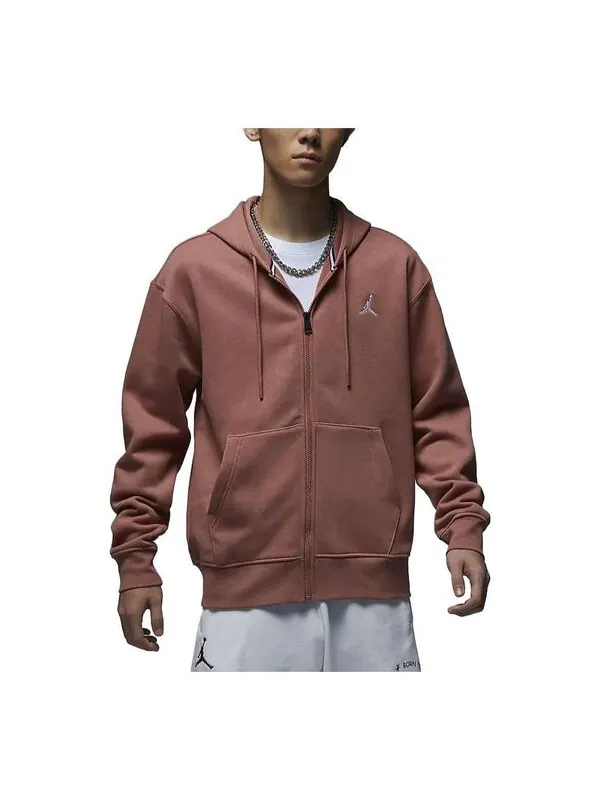 Толстовка full-zip fleece hoodie 'burgundy' Air Jordan — изображение 1 из 4, бордовый