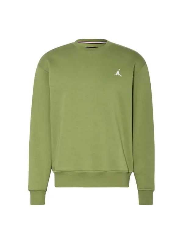 Рубашка толстовка с круглым вырезом из флиса Бруклин Air Jordan — изображение 1 из 2, светлый оливковый/белый