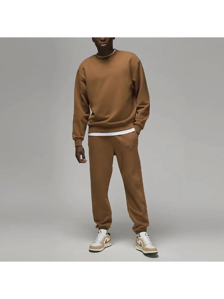 Худи Air Jordan Wordmark Fleece Crew Sweat 'Light British Tan' — изображение 3 из 3, бежевый