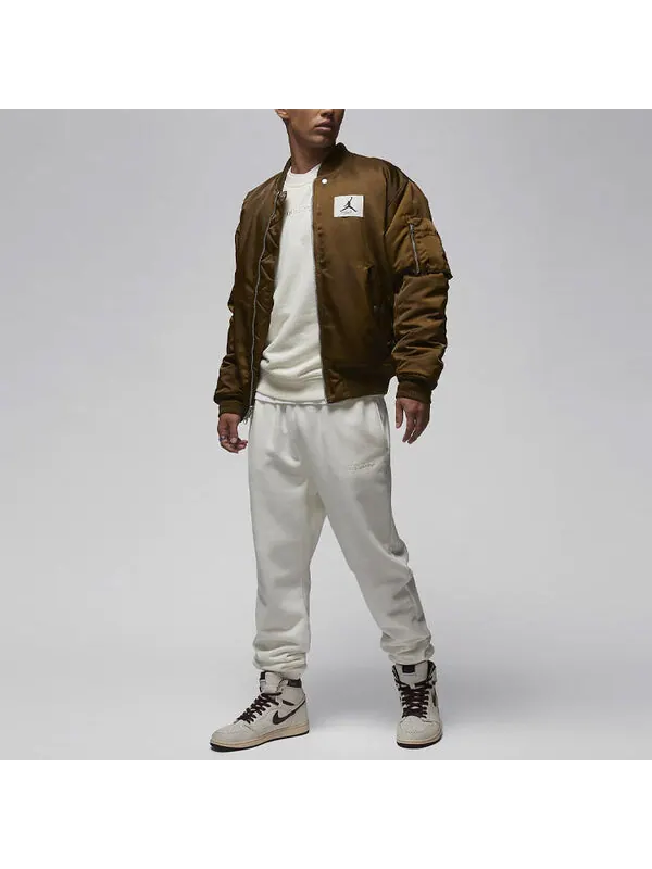 Свитер с надписью флисовая толстовка с круглым вырезом Air Jordan — изображение 4 из 4, бежевый