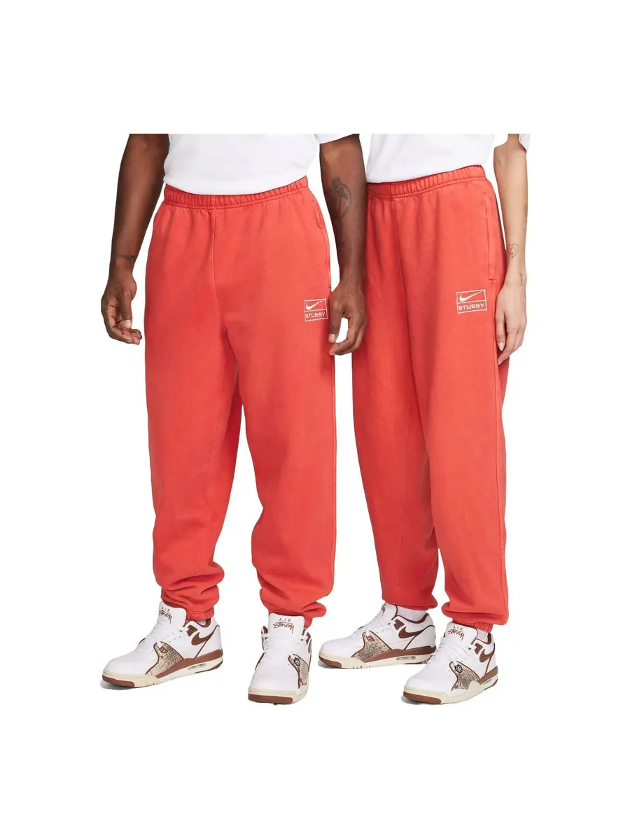 Спортивные брюки Nike x Stussy Pigment Dyed Fleece Sweatpants 'Habanero Red' — изображение 1 из 2, оранжевый