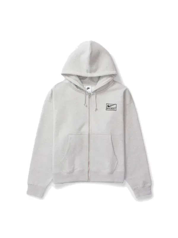 Толстовка x stussy ss24 флисовая толстовка с полной молнией Nike — изображение 1 из 4, серый/черный