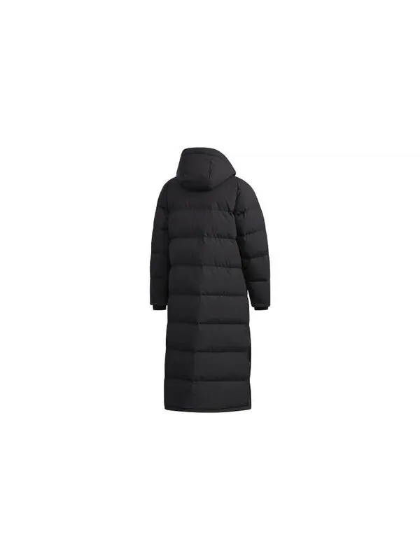 Пуховик adidas Xplr Dwn Bench Stay Warm Solid Color mid-length hooded down Jacket Black — изображение 2 из 4, черный