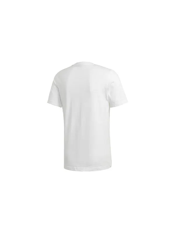 Футболка originals chest logo printing sports short sleeve white Adidas — изображение 2 из 4, белый/желтый