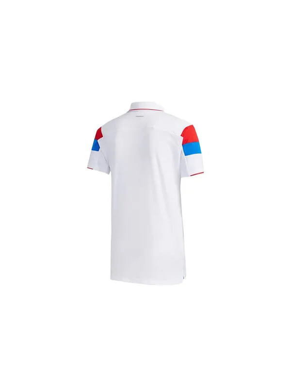 Футболка adidas Colorblock Tennis Sports Short Sleeve Polo Shirt White — изображение 2 из 4, мульти