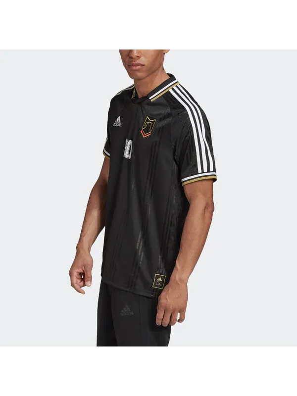 Футболка adidas Training Sports Soccer/Football Short Sleeve Black — изображение 3 из 4, черный