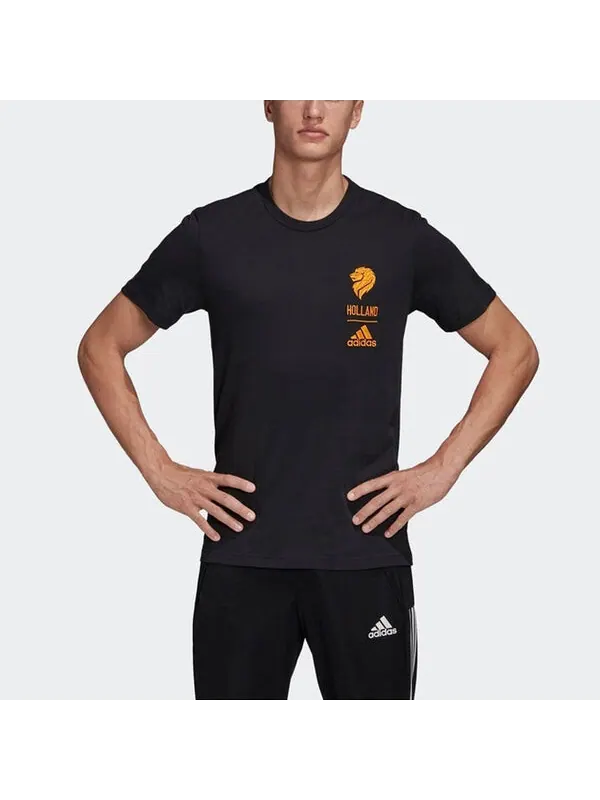 Футболка hol ci tee printed sports football training short sleeve men's black Adidas — изображение 3 из 4, черный