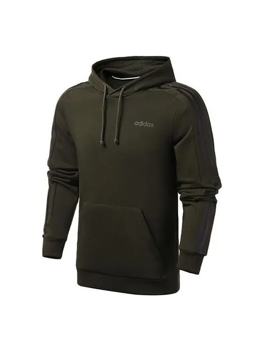 Толстовка neo m ce 5s hdy side stripe knit sports pullover green Adidas — изображение 1 из 2, зеленый