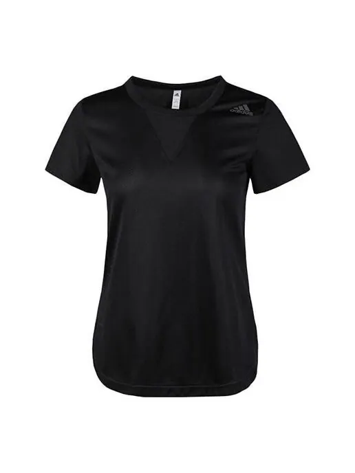 Футболка (WMNS) adidas Training T-shirts 'Black' — изображение 1 из 4, черный