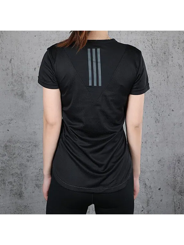 Футболка (WMNS) adidas Training T-shirts 'Black' — изображение 4 из 4, черный