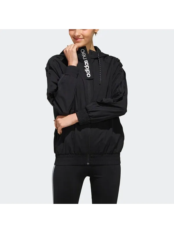 Куртка нео с капюшоном спортивная куртка Adidas — изображение 2 из 4, черный