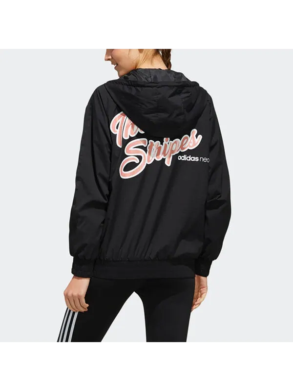 Куртка нео с капюшоном спортивная куртка Adidas — изображение 3 из 4, черный