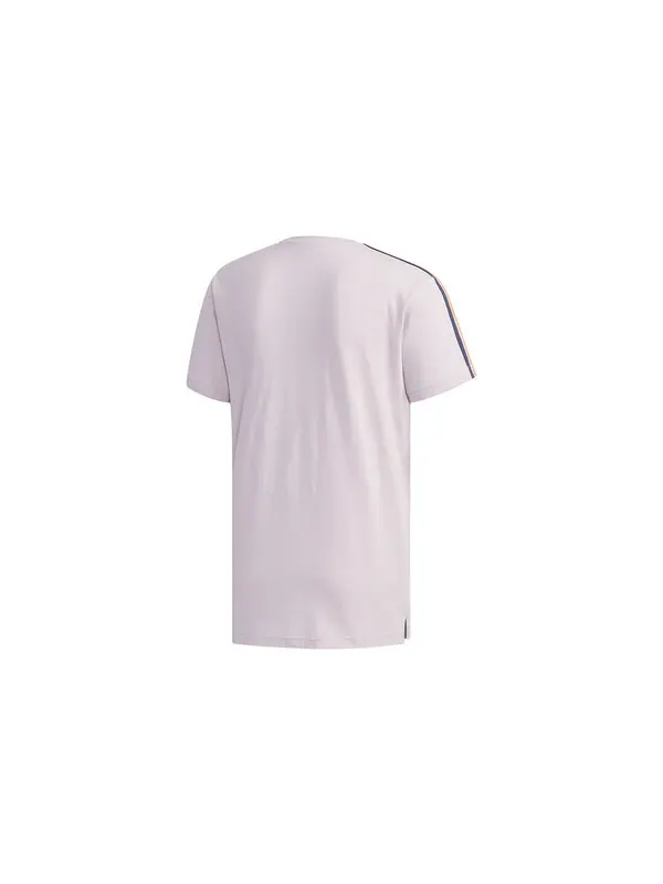 Футболка neo m cs skt tee 2 contrasting colors stripe skateboard printing short sleeve purple pink Adidas, розовый