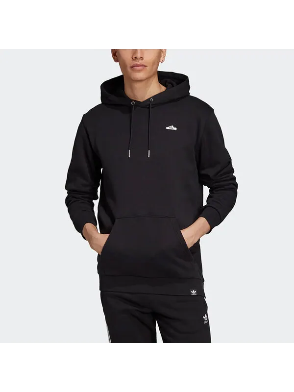 Толстовка adidas originals MINI EMB HOODY hooded Long Sleeves Black — изображение 3 из 4, черный