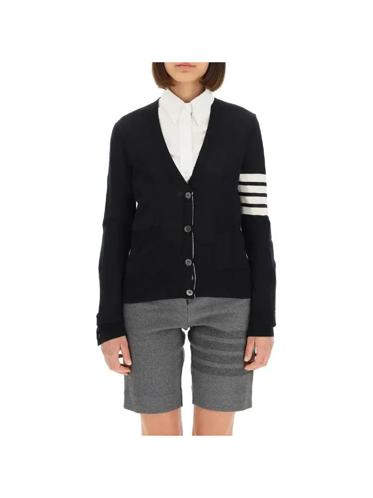 (WMNS) Кардиган THOM BROWNE 'Navy' — изображение 2 из 3, темно-синий
