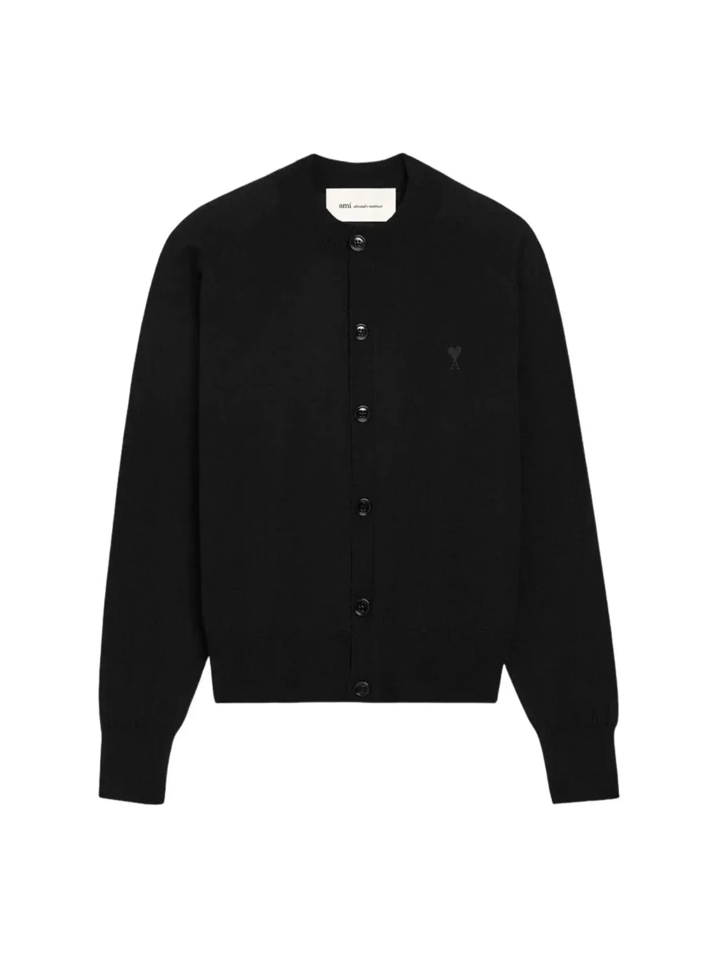 (WMNS) Кардиган AMI de Heart 'Черный' — изображение 1 из 1