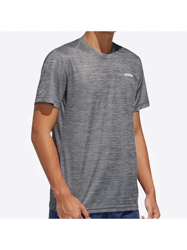 Футболка adidas Training Sports Short-sleeve Tee Men Grey — изображение 4 из 4, серый