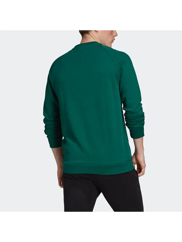 Толстовка originals casual sports round neck pullover green Adidas — изображение 4 из 4, зеленый