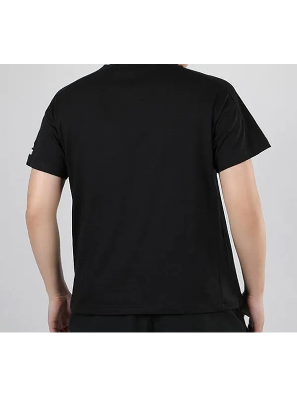 Футболка alphabet logo casual sports round neck short sleeve black Adidas — изображение 3 из 3, черный