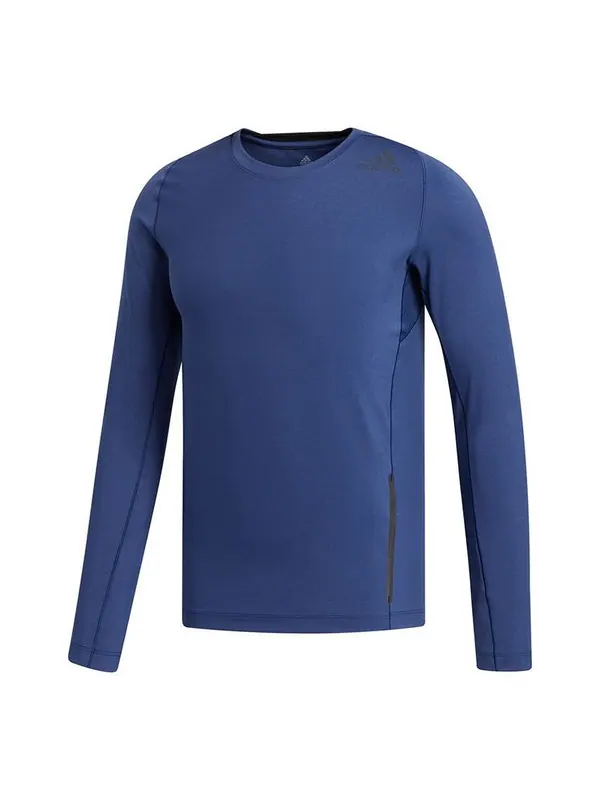 Футболка men's ask2 prm tee ls training sports slim fit round neck long sleeves indigo t-shirt Adidas — изображение 1 из 4