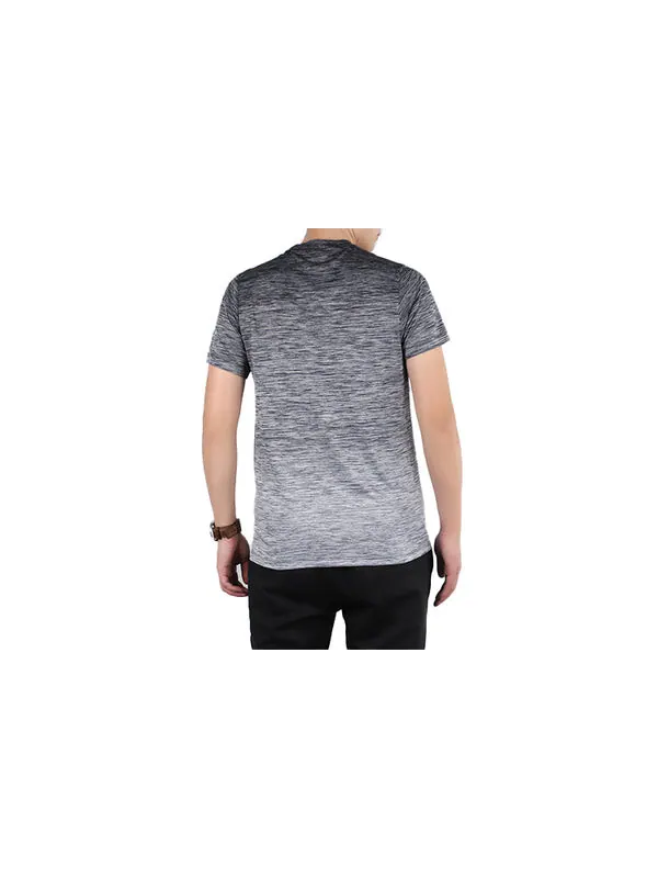 Футболка adidas Gradient Tee Training Sports Round Neck Pullover Short Sleeve Metallic Black — изображение 2 из 4