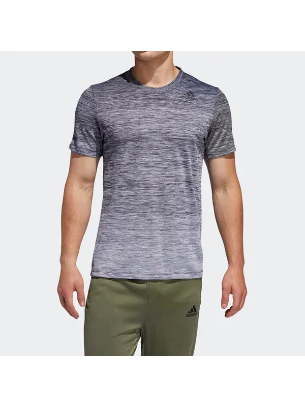 Футболка adidas Gradient Tee Training Sports Round Neck Pullover Short Sleeve Metallic Black — изображение 3 из 4