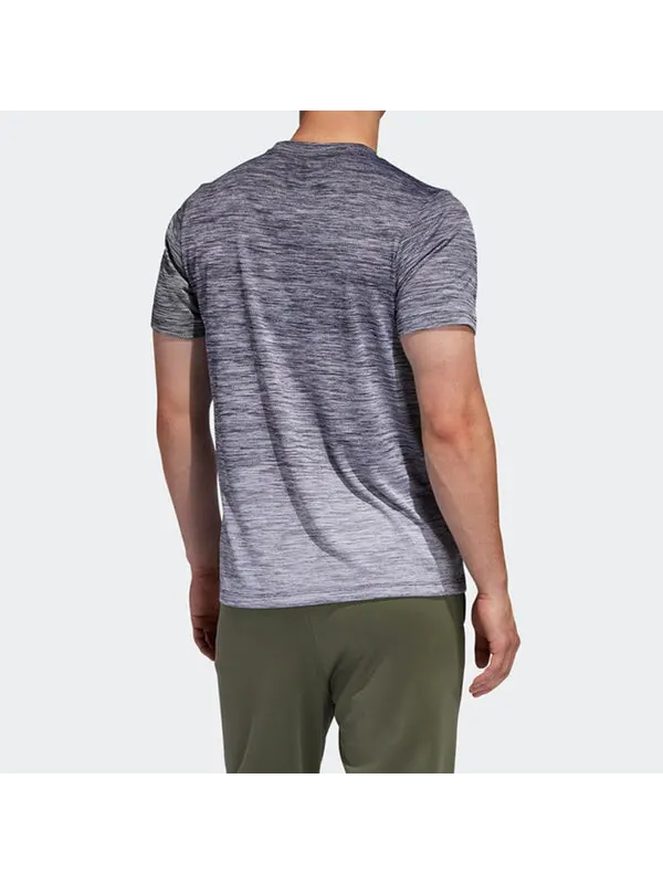 Футболка adidas Gradient Tee Training Sports Round Neck Pullover Short Sleeve Metallic Black — изображение 4 из 4