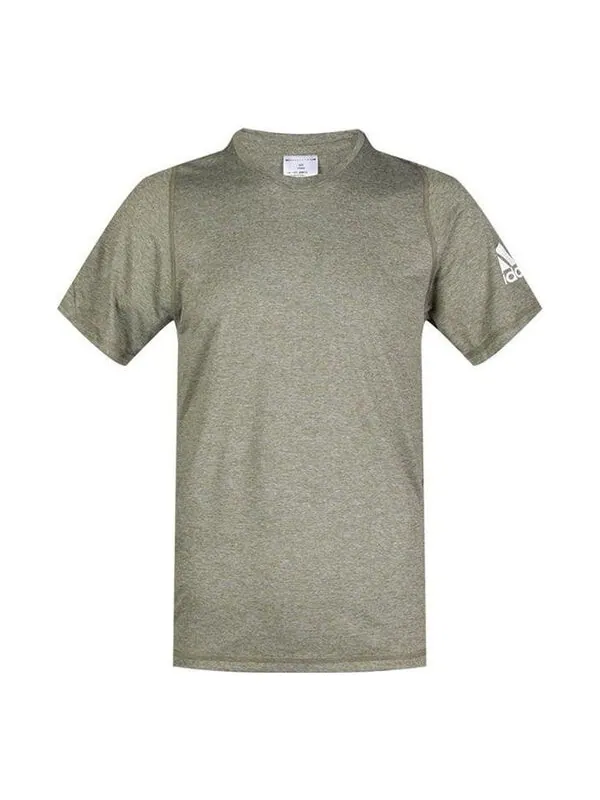 Футболка adidas Casual Sports Round Neck Training Short Sleeve Dark Green — изображение 1 из 4, темный зеленый
