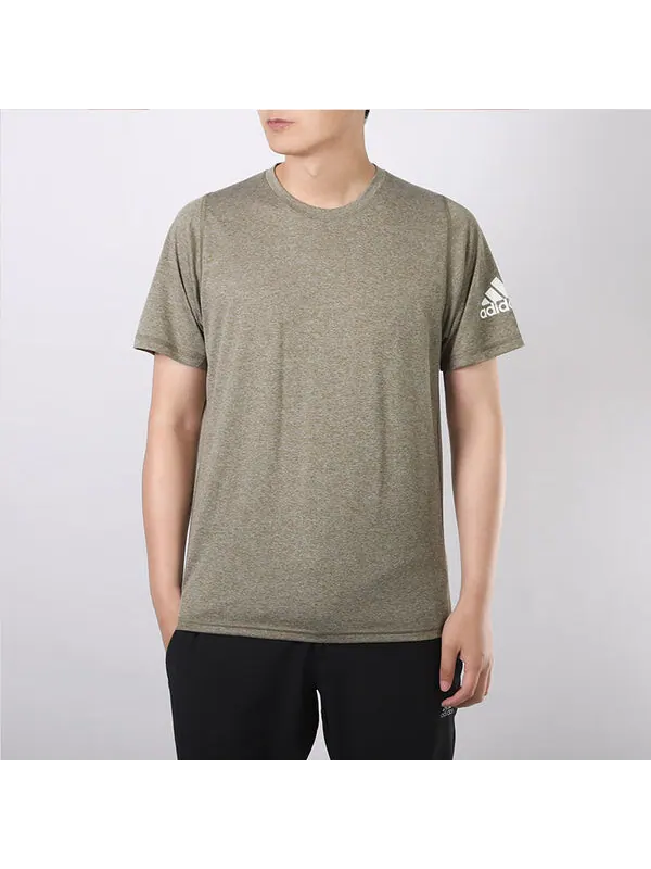 Футболка adidas Casual Sports Round Neck Training Short Sleeve Dark Green — изображение 3 из 4, темный зеленый