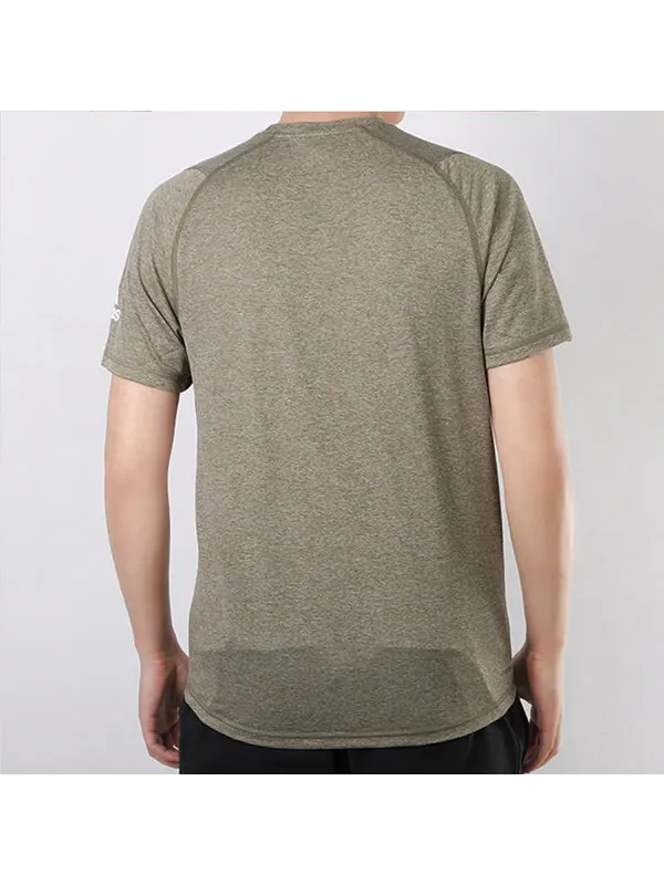 Футболка adidas Casual Sports Round Neck Training Short Sleeve Dark Green — изображение 4 из 4, темный зеленый