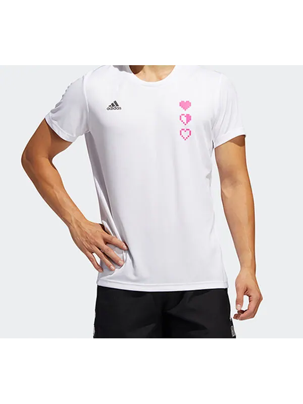 Футболка 25/7 running sports short-sleeve men white 7 tee Adidas — изображение 3 из 4, белый