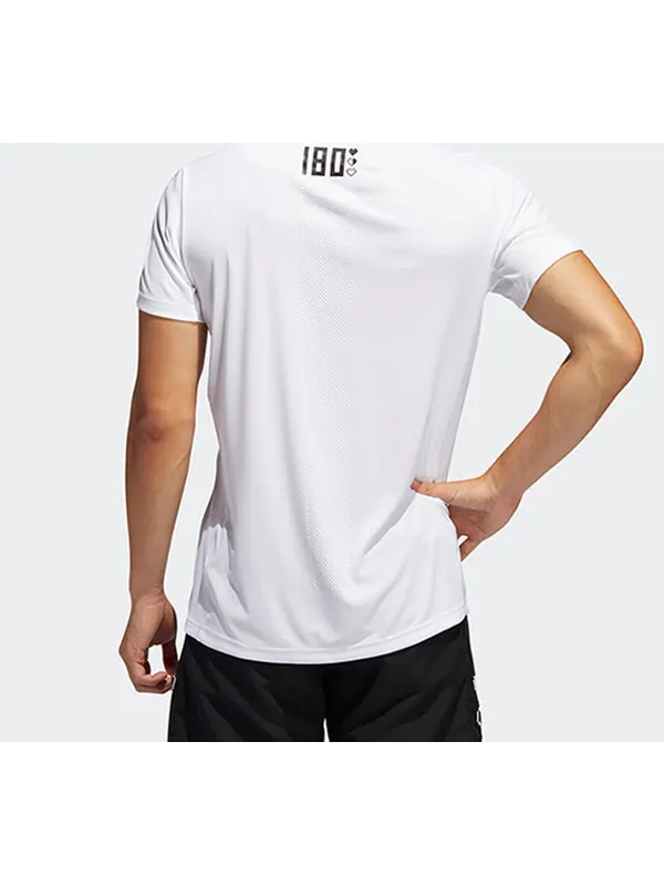 Футболка 25/7 running sports short-sleeve men white 7 tee Adidas — изображение 4 из 4, белый