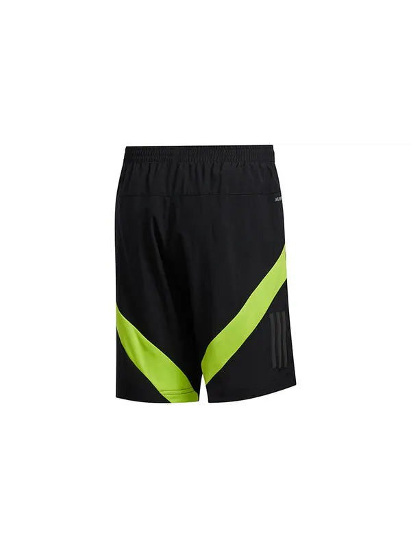 Шорты adidas Own The Run Sho Running Sports Shorts Black Green — изображение 2 из 4, черный/зеленый
